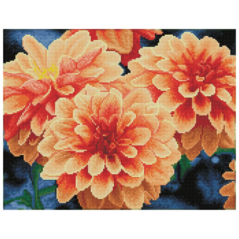 Peach Dahlias - Pre-Framed Kit