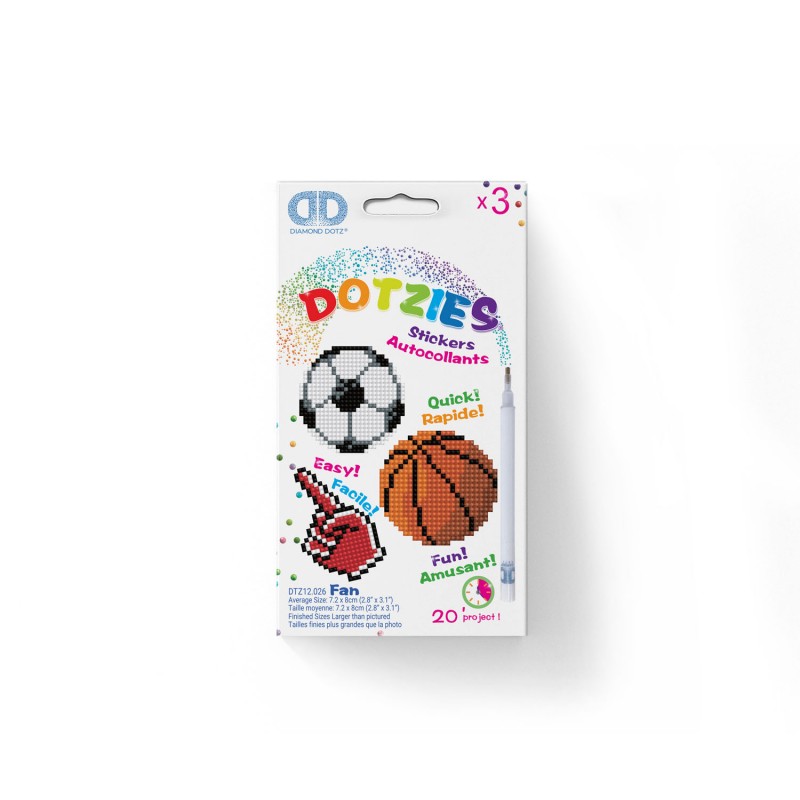 Fan - Soccer Ball - Basket Ball - Fan Hand - DOTZIES Stickers